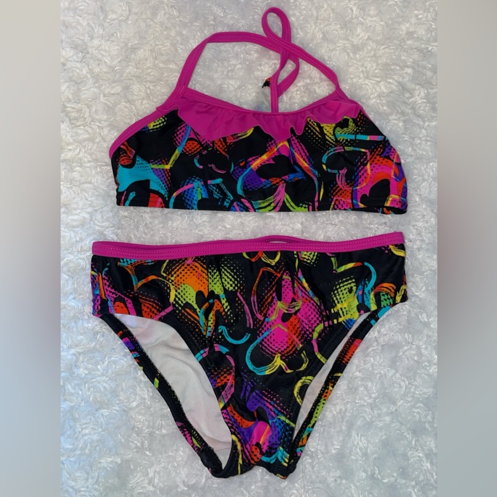 Speedo girls 2 piece bathing suit